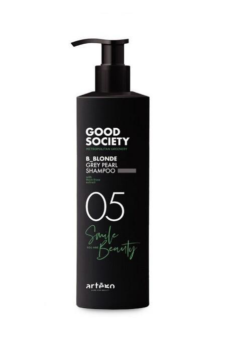 Шампунь відтіночний Artego Good Society 05 B-Blonde Grey Pearl Shampoo з попелясто-сірою пігментацією 1000 мл, фото 1
