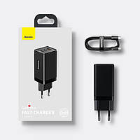 Швидкий зарядний пристрій Baseus GaN 3 Pro 65W Fast Charger + кабель Type-C 100W