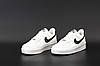 Жіночі кросівки Nike Air Force 1 W White Black весняне жіноче взуття Найк білі низькі шкіряні, фото 6