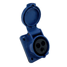 Розетка стаціонарна внутрішня 413 16А 220-250В 3 контакти (2P + E) IP44 Синій