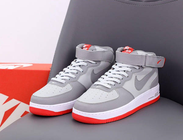 Nike air force 1 high grey white hot sale