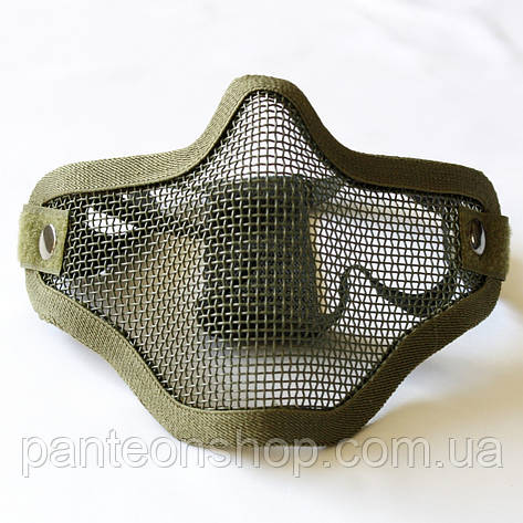 Маска-сітка на нижню частину обличчя олива (для Airsoft, Страйкбол), фото 1