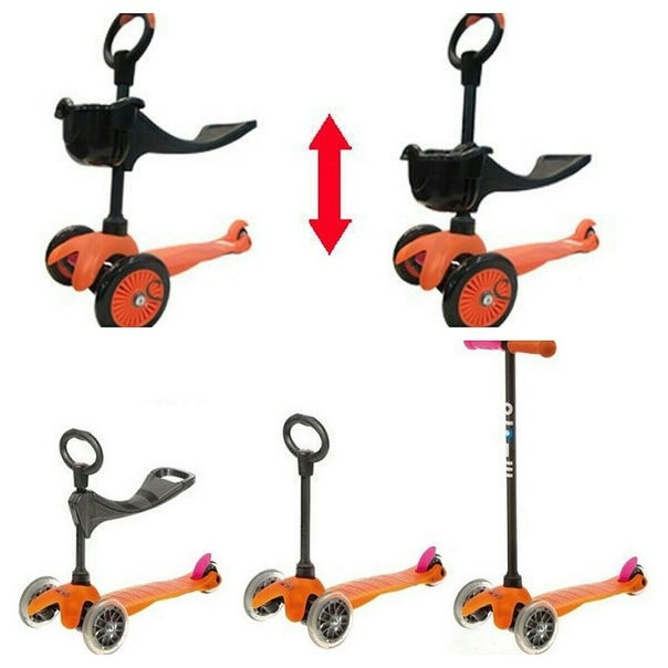 Дитячий самокат 3-колісний SC16008O 3в1 (Зелений) (1-2, 2-3, 3+, 40 кг)