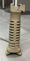 Рукоятка перенесення вогню DLG TACTICAL (DLG-066-beige), Койот, із сошками, з планкою пікатінні, висота до 220 мм, фото 6