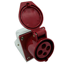 Розетка стаціонарна зовнішня 114 16А 380-415В 4 контакти (3P+E) Червоний