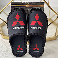 Чоловічі тапочки домашні войлочні тапки із закритим носком капці ручної роботи ручної роботи «Mitsubishi» (Міцубісі) авто