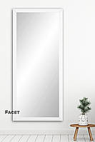 Дзеркало настінне Facet 1803 50х160 см в повний зріст в кімнату, магазин, салон в рамі МДФ, білий