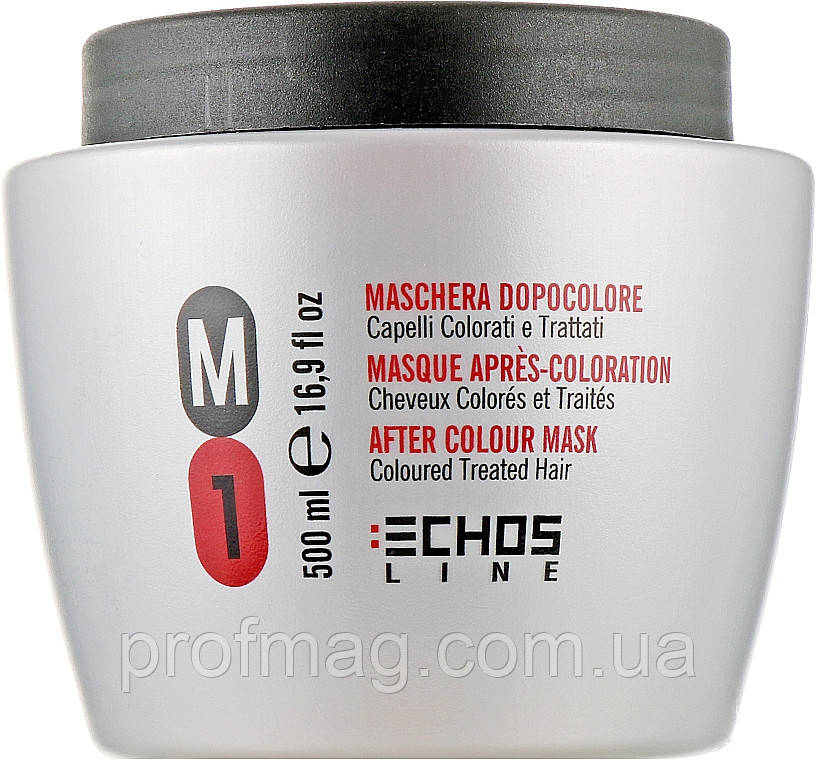 Маска для фарбованого та пошкодженого волосся , відновлююча маска для волосся, Echosline M1 After Color Mask