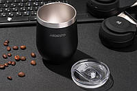 Термочашка Ardesto Compact Mug 350 мл черная / голубая / белая / Термокружка из нержавеющей стали