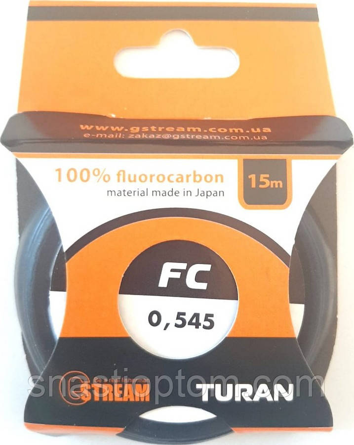 Волосінь флюорокарбонова G.Stream Turan FC, 0,545 мм, 15,9 кг, 15м.