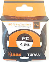 Леска флюорокарбоновая G.Stream Turan FC, 0,545 мм, 15,9 кг, 15м.