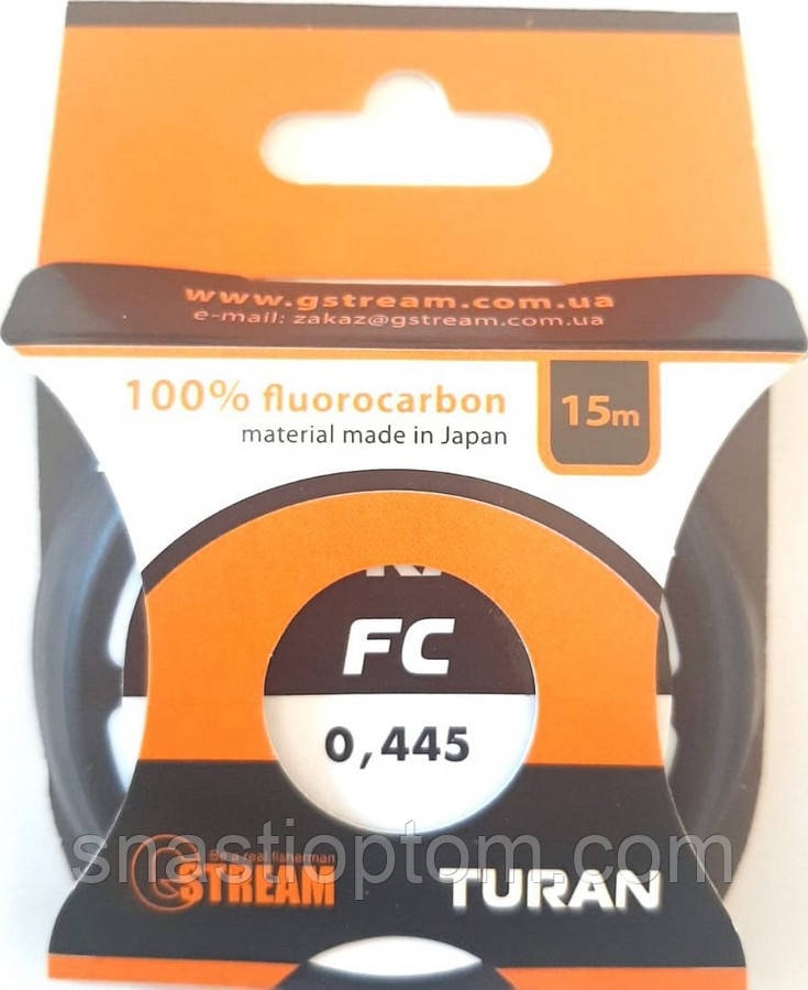 Флюорокарбонова рибальська волосінь G.Stream Turan FC, 0,445 мм, 12,2 кг, 15м.