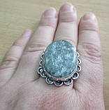 Срібний перстень з натуральним серафинитом "Мірабелла" , розмір 18,9, фото 2