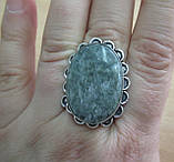 Срібний перстень з натуральним серафинитом "Мірабелла" , розмір 18,9, фото 5