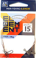 Повідець для риболовлі ZEOX ELEMENT 1*7, 15 см, 10 кг (2 шт.)