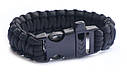 Браслет огниво свисток паракорд для виживання туристичний 24,5*2,5 см чорний ( код: X7-22), фото 2