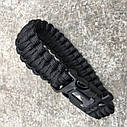 Браслет огниво свисток паракорд для виживання туристичний 24,5*2,5 см чорний ( код: X7-22), фото 4