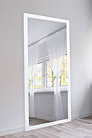 Дзеркало велике підлогове Facet 1804 80х180 см у передпокій, спальню, вітальню, в рамі МДФ, білий