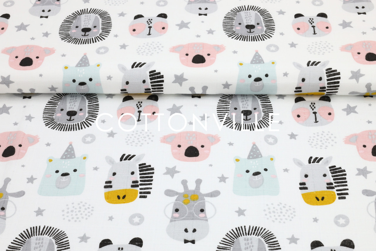 Муслін Звірята мордочки 160 см