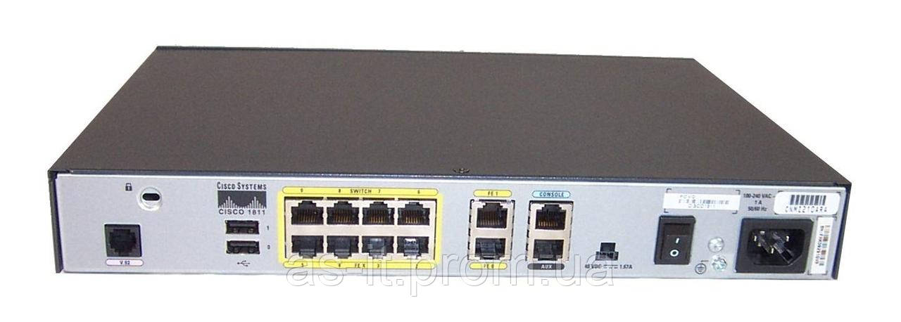 БУ Маршрутизатор CISCO1811/K9, 8 x Fast Ethernet, 2 x GB WAN, 2 x Console (RJ-45), 2 x USB 2.0 - фото 1 - id-p1667129034