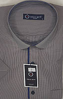 Рубашка мужская с коротким рукавом vk-0009 Emilio Betti кофейная в клетку классическая Турция M