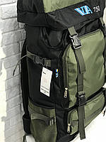 Туристический рюкзак VA T-07-8, 75 литров, цвет хаки, большой походный рюкзак, рюкзак для туризма, походов DL