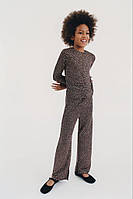 Детский костюм Zara для девочки черный блестящий комплект Размер 140