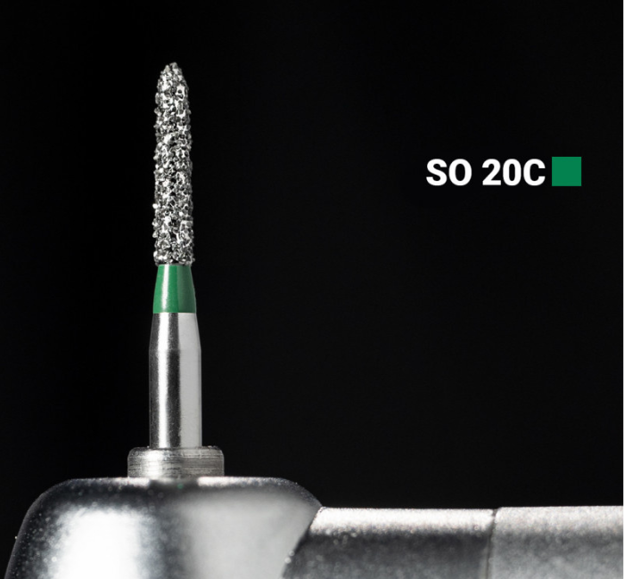 Діамантовий бір SO-20C. Фісура-олівець (ISO297/013), зелений, Mani.Оригінал., фото 1