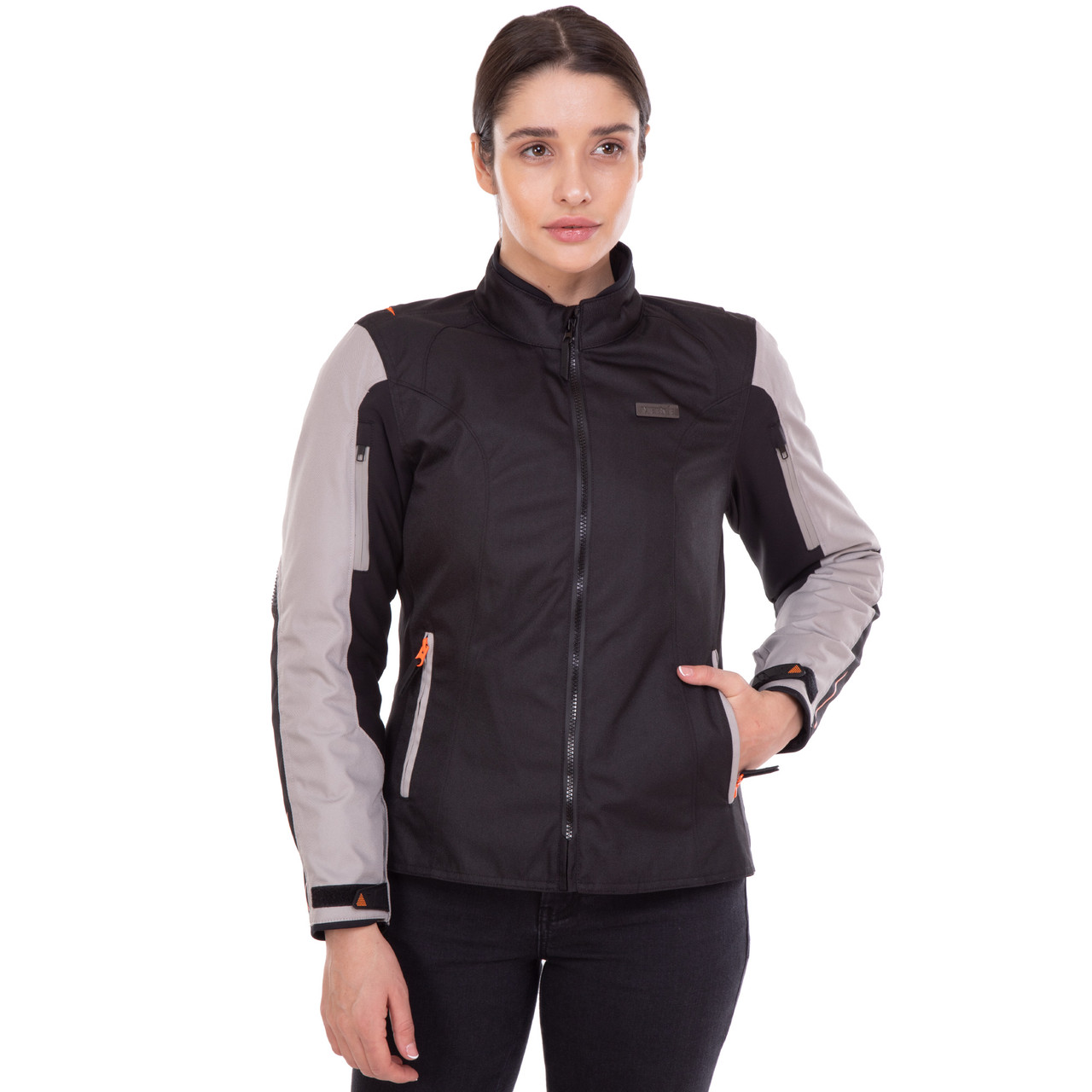 Мотокуртка з захистом жіноча NERVE 653-1 S-3XL чорний-серий