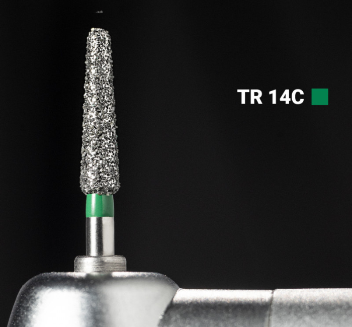 Діамантовий бір TR-14C. Конус-олівець (ISO 198/023), зелений, Mani.Оригінал., фото 1