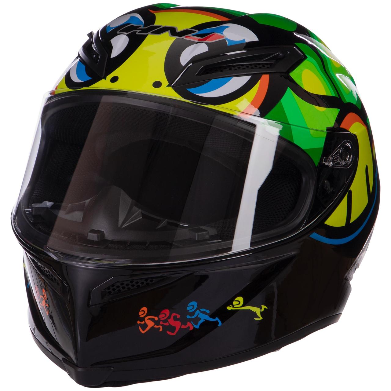 Мотошлем Zelart H722-1 L-XL чорний-сервий матовий, фото 1