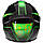 Мотошлем QKE M-3832 M-XL чорний-салатовий, фото 6