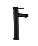Змішувач для умивальника WEZER EKO11A-01-BLACK високий, фото 2