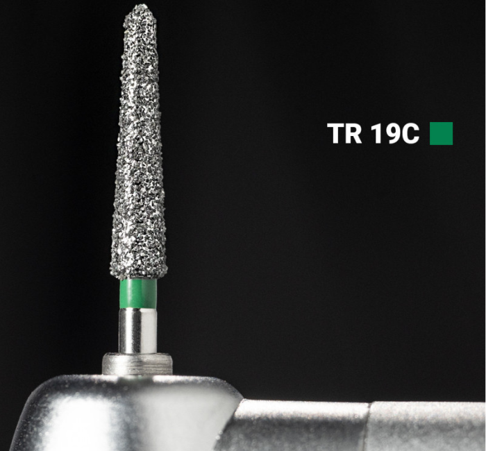Діамантовий бір TR-19C. Конус-олівець (ISO 199/024), зелений, Mani.Оригінал., фото 1