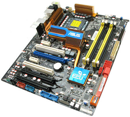 Материнська плата ASUS P5Q Deluxe P45 DDR2 s775 + задня планка, фото 1