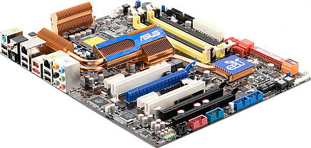 Материнська плата ASUS P5Q Deluxe P45 DDR2 s775 + задня планка, фото 3