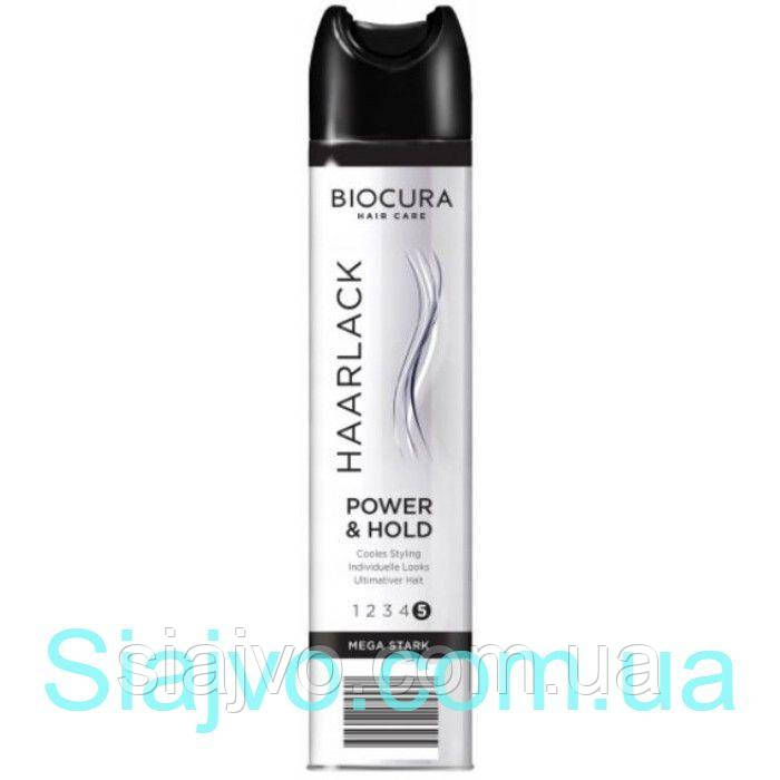 Лак для волос Biocura Hair Care 5 мега сильной фиксации, 400 мл - фото 1 - id-p1667125894