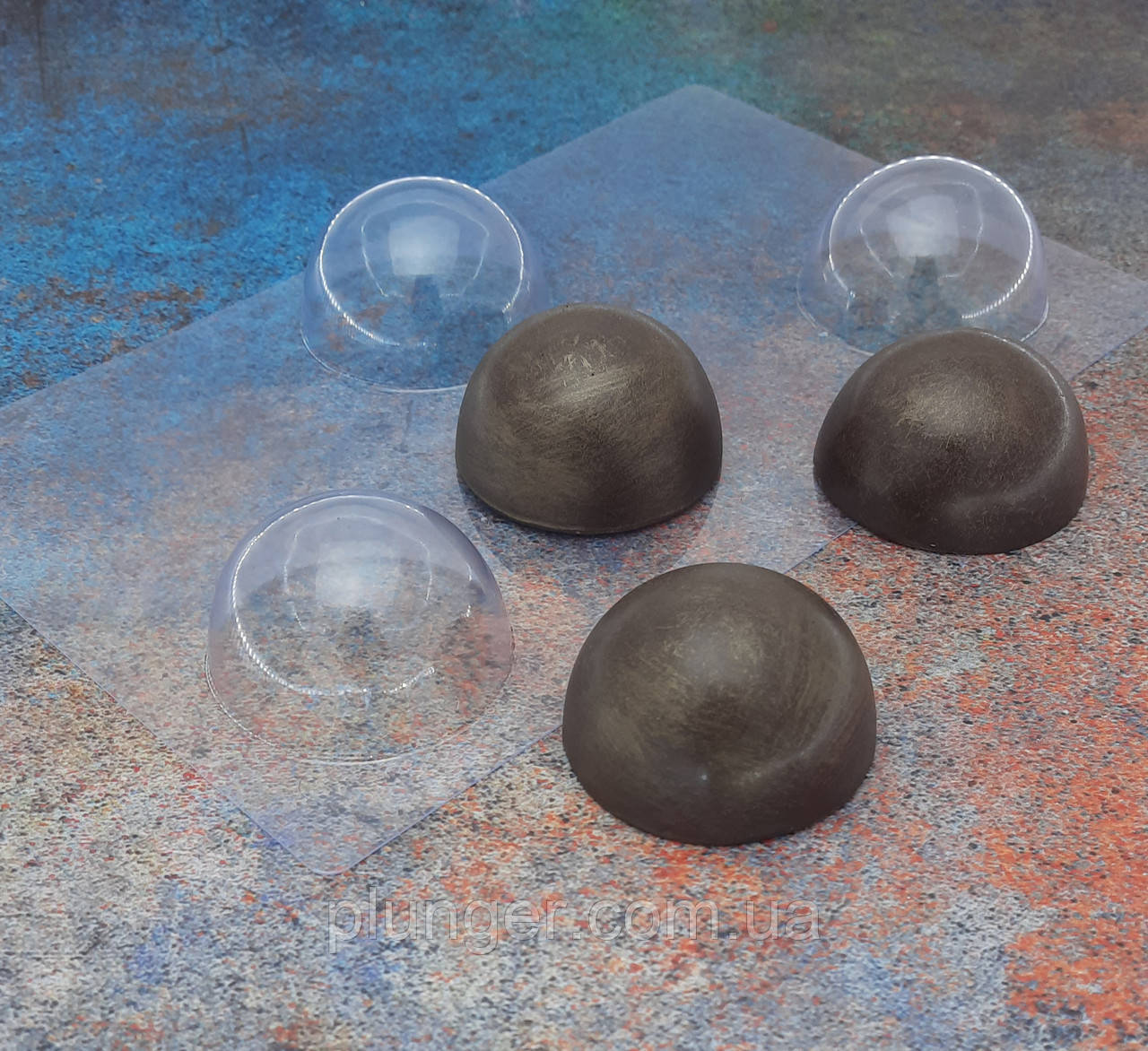 Форма пластикова для шоколаду Півсфери, фото 1