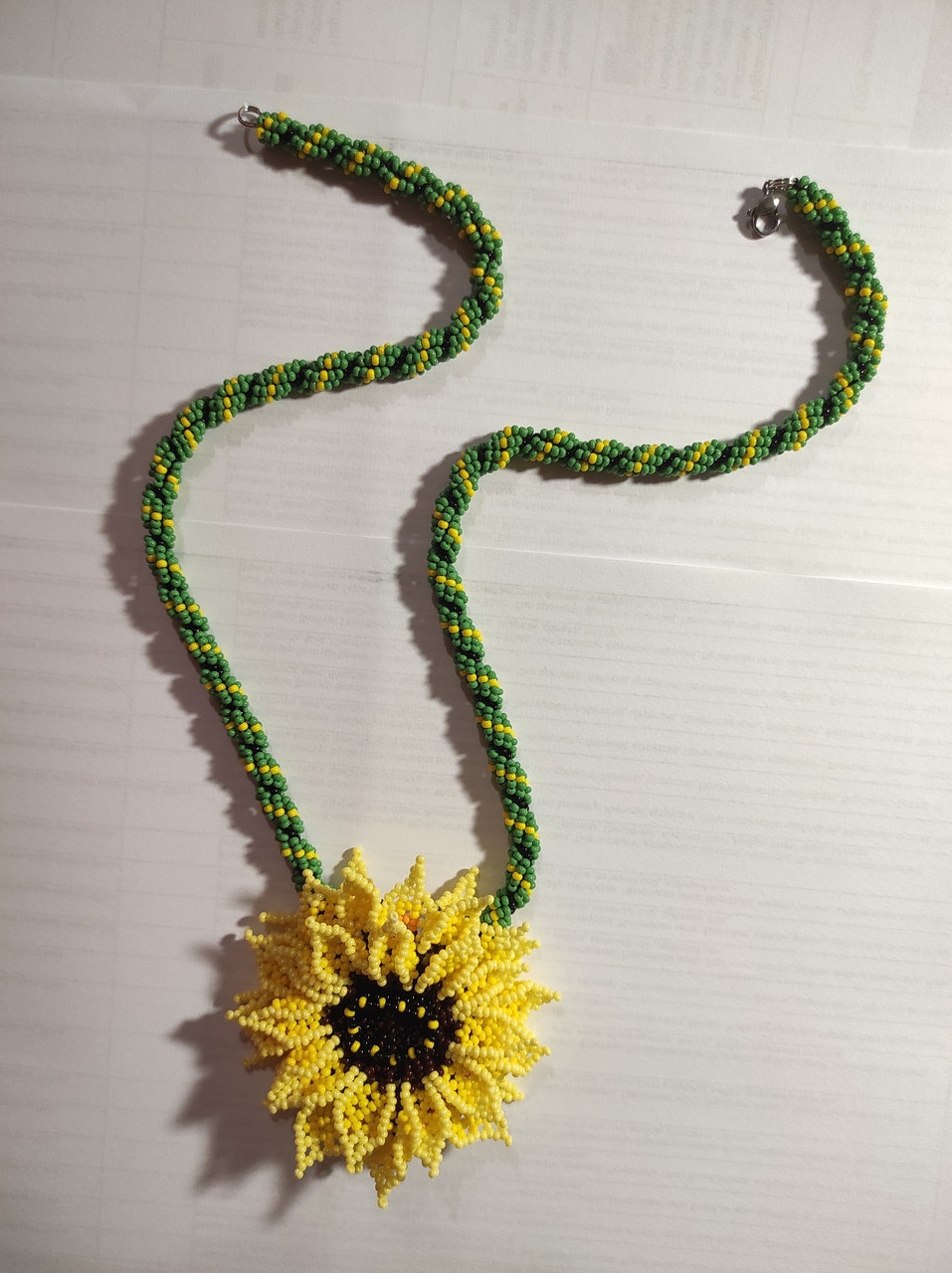 Намисто з бісеру ручної роботи, гердан.  Уічольські мотиви, фото 1