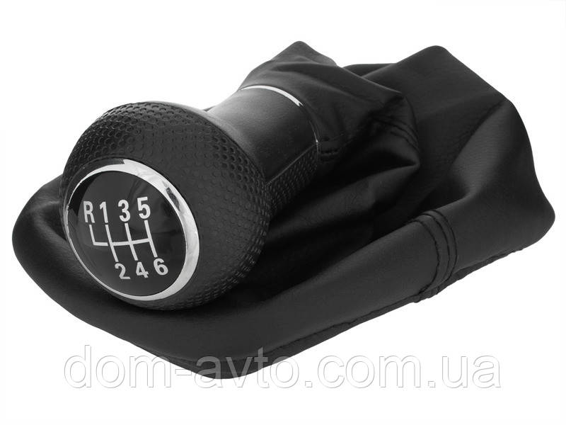 VW Bora 98-05 Ручка КПП ЧОРНА 6 ШВИДКІСТЕЙ + ОТВОР ПІД СИМФОН 12 ММ