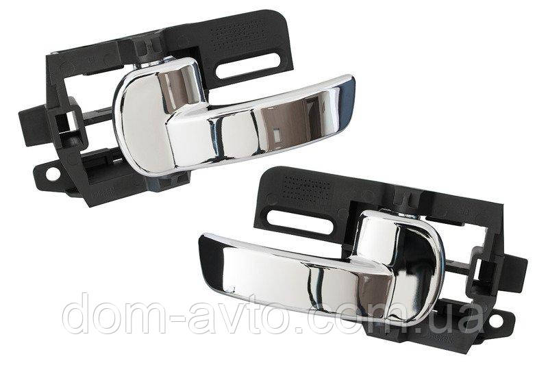Nissan Qashqai 2007 - ручка передніх внутрішніх дверей = задня ХРОМ ліва + права 2 шт.