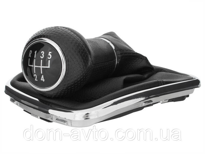 VW Bora 98-05 ЧОРНА ручка КПП + ПИНХОЛ + ХРОМОВАНА РАМА