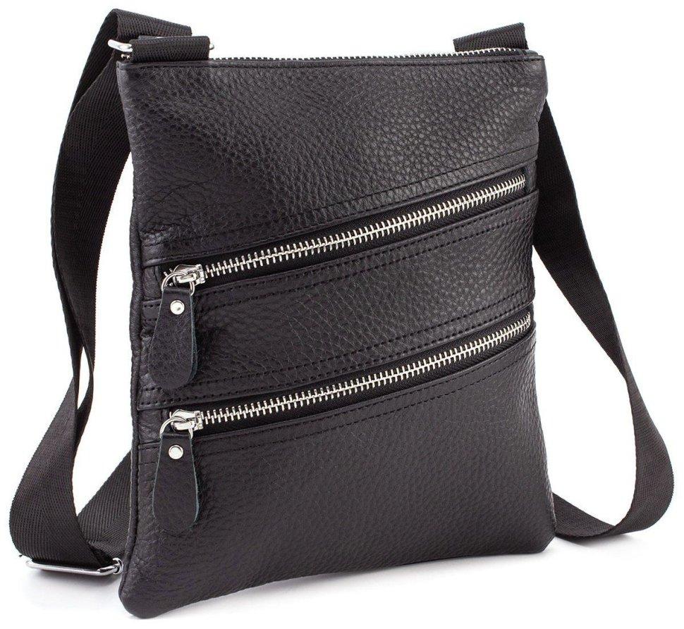Стильна чоловіча сумка-месенджер із натуральної шкіри Tiding Bag TD-2466-V