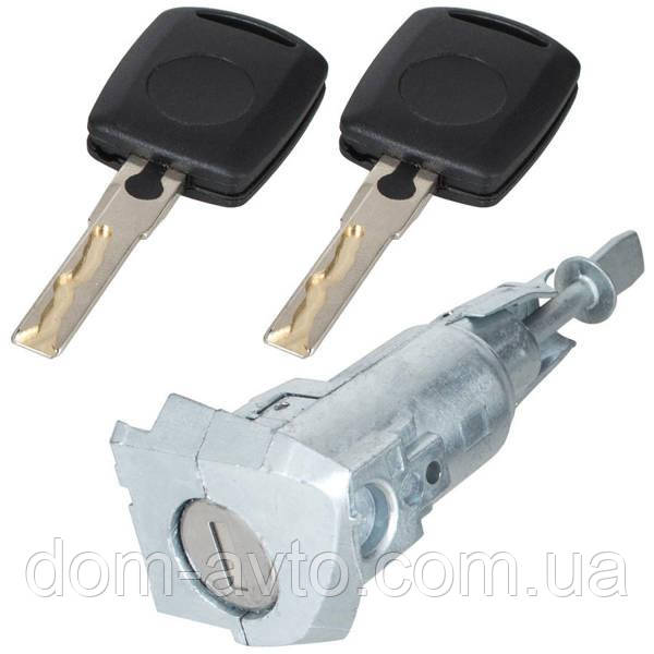 Skoda Superb II 08-15 Вкладиш замка двері передній лівий + 2 КЛЮЧА