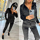 Жіночий спортивний костюм з кофтою на блискавці і завуженими штанами (р. S-3XL) 7so2034, фото 3