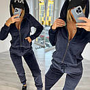 Жіночий спортивний костюм з кофтою на блискавці і завуженими штанами (р. S-3XL) 7so2034, фото 5