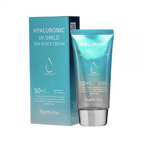 FarmStay Hyaluronic UV Shield Sun Block Cream SPF50 сонцезахисний крем з гіалуроновою кислотою, 70 г