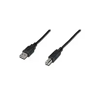 Дата-кабель Digitus AK-300102-018-S 1.8m USB (тато) - USB Type B (тато) Black Red