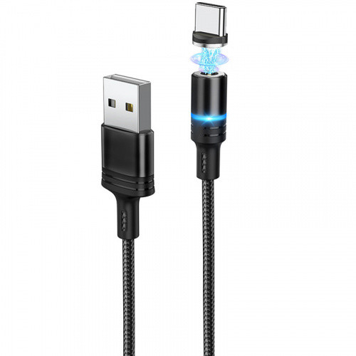 Кабель Profit QY-82 Magnetic USB - Type-C 2.4A/1m (Чорний)