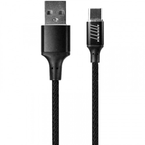 Кабель Profit QY-03 USB - Type-C 2.4A/1m (Чорний)